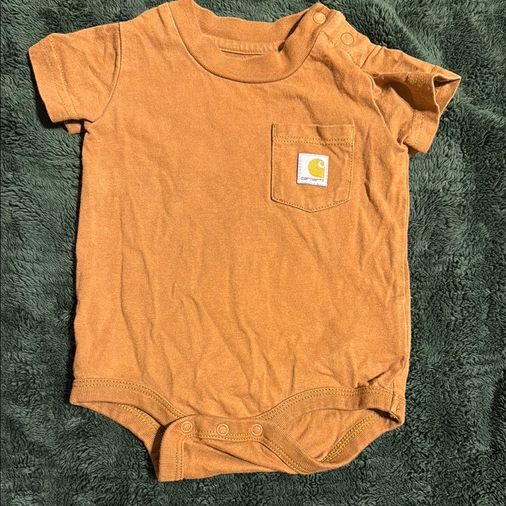 Brown Carhartt onesie